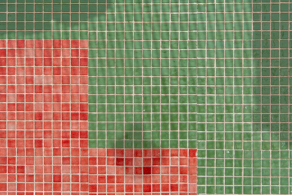 Green mosaic tile